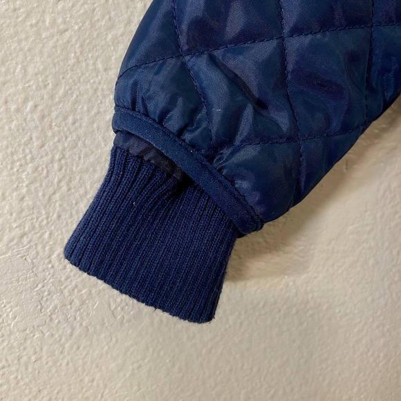 Little‎ Lad Toddler Quilted Chore Jacket Corduroy Collar Navy Brown Size 4T - Picture 4 of 8